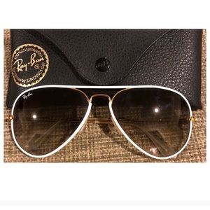 Ray Ban aviator white rim